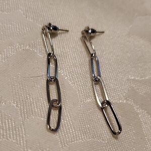 Silver Chain Link Earrings